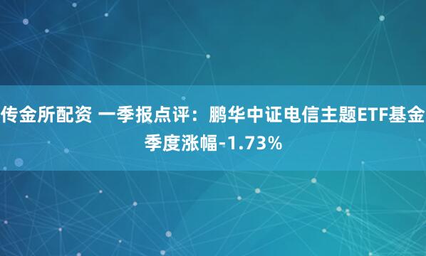传金所配资 一季报点评：鹏华中证电信主题ETF基金季度涨幅-1.73%