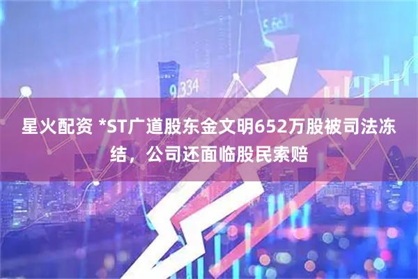 星火配资 *ST广道股东金文明652万股被司法冻结，公司还面临股民索赔