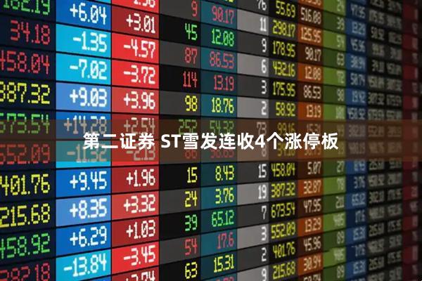 第二证券 ST雪发连收4个涨停板